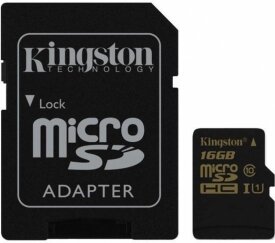 Kingston microSDHC 16 Гб Class 10+ SD-adapter